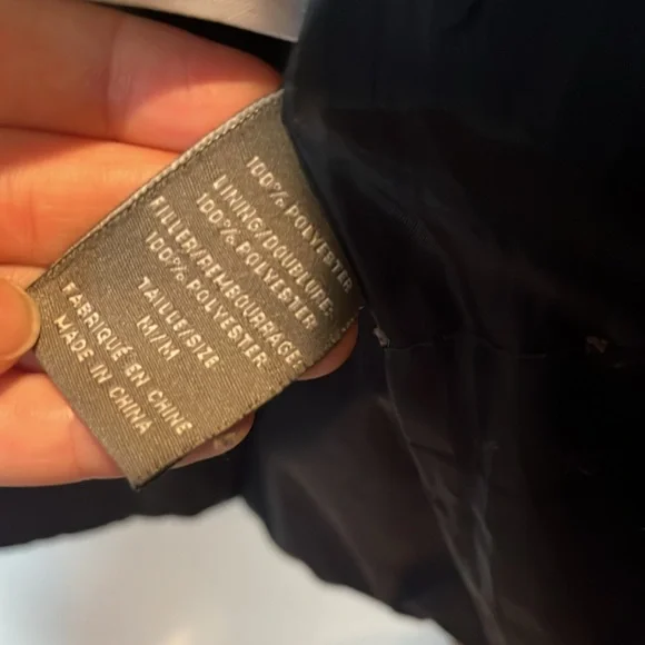 Suzy Shier double layer puffer jacket with fur lined hood, navy, size M - Picture 5 of 11